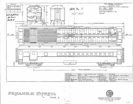 American Freedom Train Car 202 ex Reading 592, Permacel Express, Springmaid Special