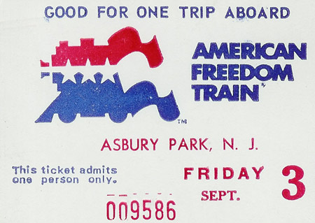 Freedom Train admission ticket